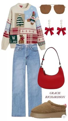 outfit inspo, outfit ideas, ootd, tiktok outfit, tiktok fashion, christmas outfit, christmas fashion, cozy christmas, cozy christmas outfit, uggs outfit, ugg outfit, uggs and jeans, christmas sweater, ugly christmas sweater, christmas bow, bow accessories, abercrombie, abercrombie denim, amazon fashion, amazon finds, winter fashion, winter outfit, christmas vibes, christmas party outfit, christmas shirt, neutral christmas, vintage christmas, retro christmas, chic fashion, christmas chic, chic Nutcracker Market Outfit, Polyvore Christmas Outfits, Nyc December Outfit, Christmas Inspired Outfits, Christmas Disney Outfits, Disney Winter Outfits, Christmas Day Outfits, Cozy Christmas Outfit, Christmas Sweater Outfits