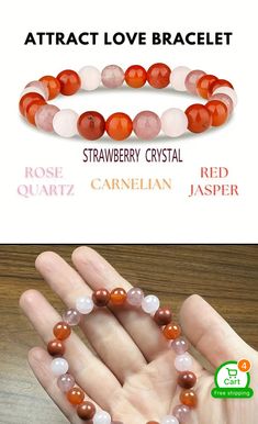 Bead Bracelet Design Ideas, Best Healing Crystals, Motivational Bracelets, Crystal Healing Chart, Beads For Bracelets, Crystals For Manifestation, Intention Bracelets, Crystal Bead Jewelry