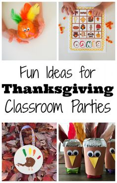 fun ideas for thanksgiving classroom parties that are perfect for the kids to do this year