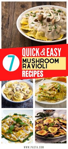 seven quick and easy mushroom ravioli recipes