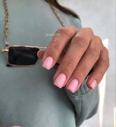 Nails Inspiration Pink Short, Square Gel Nails, Blush Pink Nails, Milky Nails, Acrylic Toe Nails, Hello Nails, Red Acrylic Nails