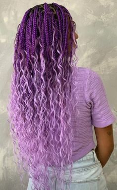 Rate This Fulani Braids Hairstyles From ⭐1~10.  SAVE & FOLLOW i will update everyweek. Purple Boho Braids, Purple Box Braids, Twist Box Braids, Purple Braids, Cute Box Braids, Short Box Braids Hairstyles, Colored Braids, Goddess Braids Hairstyles, Box Braids Hairstyles For Black Women