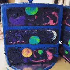 there is a piece of cake that looks like the outer planets