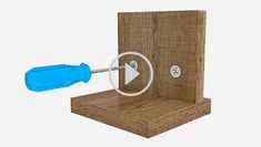 a video demonstrating how to use a screwdriver on wood planks with an opening tool