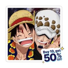 Decorate laptops, Hydro Flasks, cars and more with removable kiss-cut, vinyl decal stickers. Glossy, matte, and transparent options in various sizes. Super durable and water-resistant. Luffy And Law, One Piece Photos, Zoro Nami, One Piece 1, Anime Nerd, Trafalgar Law, One Piece Images, One Piece Pictures, One Piece Luffy