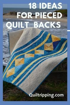 18 Ideas For a Unique Pieced Quilt Back - Quiltripping Unique Quilt Pattern, Herringbone Quilt, Quilt Big