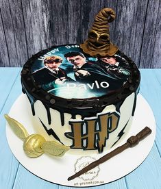 a harry potter birthday cake on a table