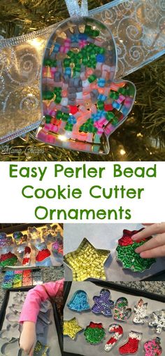 an easy to make homemade christmas ornament for the tree is made with cookie cutters