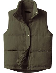 PRICES MAY VARY. Corduroy puffer vest for women, sleeveless stand collar padded vest for women, zip up snap button up puffer waistcoat for women, puffer jackets vest womens, black puffer vest, brown padded gilet, Great Birthday and Christmas gift for your friends and family The sleeveless puffer outwear suit for any occasion, daily wear, work, school, shopping, outdoor, dating, party, weekend, hiking, jogging, gatherings and vacation, Perfect match it with tee shirts, hoodies, sweater, leggings, Cotton Puffer Vest, Sleeveless Cotton Puffer Outerwear, Fitted Khaki Vest For Winter, Sleeveless Outerwear With Button Closure, Sleeveless Solid Outerwear With Button Closure, Trendy Winter Vest With Button Closure, Trendy Winter Vest With Buttons, Puffer Vest Brown, Womens Black Puffer Vest