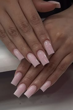 White Acrylic Nails, Simple Acrylic Nails, Long Square Acrylic Nails, Pink Acrylic, Pink Acrylic Nails