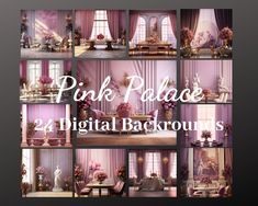 pink palace digital backgrounds for photoshopping and webpage design, all in one place