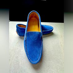 Nwob M. Gemi Felize Saddle Suede Loafer Driving Shoes. Size Eur 37.5/ Us 7 Never Worn. Color: Cobalt Blue Made By Hand In Toscana, Italy. True Moccasin Construction Using One Piece Of Suede That Molds To Your Foot For A Glove-Like Fit. A Flattering Oval Toe Hand-Stitched Suede Upper Genuine Gommini Rubber Sole Handmade In Tuscany, Italy Blue Leather Sole Slip-on Moccasins, Blue Slip-on Moccasins, Blue Suede Slip-ons With Contrast Sole, Blue Leather Closed Toe Slip-ons, Blue Closed Toe Slip-ons With Leather Sole, Classic Blue Slip-on Boat Shoes, Blue Flat Slip-on Moccasins, Blue Slip-on Loafers With Rubber Sole, Blue Slip-on Business Moccasins