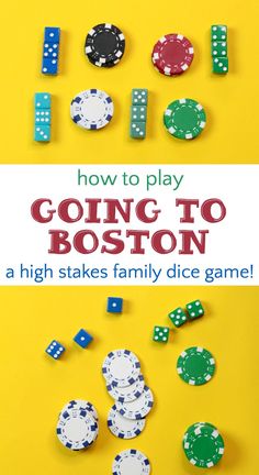 the cover of how to play going to boston, a high stakes family dice game