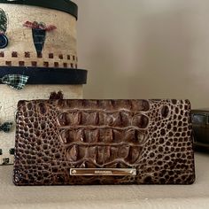 Brahmin Ady Wallet In Excellent Condition Almost Like New. Not Sure Of The Official Name. 36dp88235921sprd Brahmin Backpack Purse, Brahmin Wallets, Brahmin Purses, Brahmin Bags, Brown Gold, Bag Lady, Wallet, Women Shopping, Gold