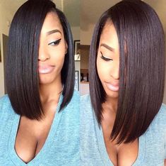 Straight Bobs, Longbob Hair, Hair Colorful, Trendy Bob Hairstyles, Cut Hairstyles, Straight Hair Bundles, Asymmetrical Bob, Indian Remy Hair, Hair Straight