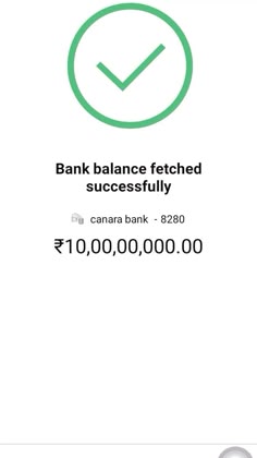 bank balance fetched successfully on the app store's mobile phone, showing that it is