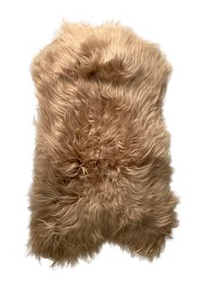 an animal fur rug is shown on a white background with no one in it's image