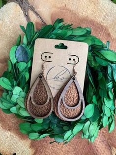 Laser Cut Wood Earrings-038 – KSHandmade Brown Teardrop Wood Jewelry, Laser Cut Earrings Wood, Lazer Cut Wood, Xtool Projects, Laser Earrings, Laser Jewelry, Laser Cut Wood Jewelry, Laser Engraved Earrings, Wood Jewelry Diy