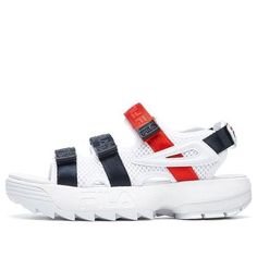 (WMNS) FILA DISRUPTOR II SANDAL white/black/red F12W024506FWN (Women's) Fila Disruptor Ii, Fila Disruptor, Fila Disruptors, Stylish Sneakers, Perfect Pair, Black Red, White Black, White And Black, Black And Red