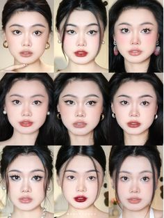 Square Face Makeup, Makeup For Round Eyes, Eastern Makeup, Makeup Contouring, Round Face Makeup, Doll Eye Makeup, Makeup Artist Tips, Pose Fotografi, Ethereal Makeup