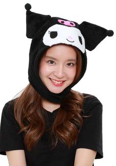 Kuromi Costume, Kuromi Outfit, Black Alt, Pink Grunge, Jester Hat, Plush Bags, Pink Skull, Kitty Plush, Halloween Time