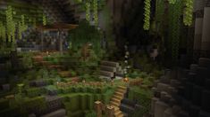 an image of a forest scene in minecraft