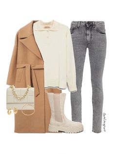 Cream Chelsea Boots Outfit Winter, Beige Sweater Outfit Winter, Beige Boots Outfit Winter Style, Cream Boots Outfit Winter, Cream Chelsea Boots Outfit, Creme Boots Outfit, Cream Booties Outfit, Cream Boots Outfit