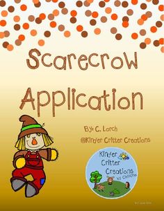 scarecrow application with an orange background and polka dot dots on the bottom, which reads scarecrow application