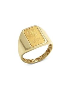 Bloomingdale's Fine Collection Men's 14K Yellow Gold Ingot Signet Ring Luxury 14k Stamped Collectible Signet Ring, Luxury Formal Signet Ring With Hallmarks, Luxury 14k Stamped Signet Ring, Luxury Yellow Gold Engraved Rectangular Ring, Luxury Gold Signet Ring Collectible, Gold Signet Ring, Signet Ring, Gold Rings, Jewelry Accessories