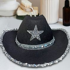 Description: High Quality: This Women hat is quality fabric, fits nicely, durable Fashion Design: Exquisite workmanship, unique character, with sequin star applique. Universal fits most adults. Brilliance To Your Outfits: the rodeo, parade, party, rock of a princess Women! your and personality. Wide Applications: They make great dress up accessories cowboy or Women costume, themed birthday party supplies, Halloween costumes, props, and . Thoughtful Gift: gift idea for your girlfriend or family h Latin Mafia, Star Applique, Black Cowboy Hat, Women Costume, Novelty Hats, Party Rock, Women Hat, Themed Birthday Party, Party Hat