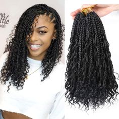 extensions braids Goddess Box Braids Crochet Hair, Box Braid Hair, Boy Crochet, Crochet Box, Black Hair Extensions