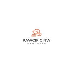 a logo for a grooming business called pawpic n w, featuring a hat and beard