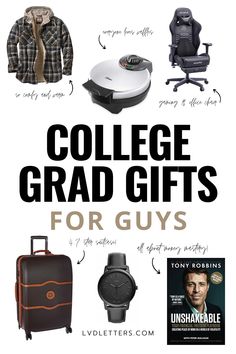 college grad gifts for guys with the words college grad gifts for guys on it