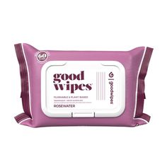 Goodwipes Flushable Rosewater Wipes are the game-changing self-care item you never knew you couldn't live without. Our resealable flushable wipes are perfect for any time of day, that time of the month, noon and night, 365 days out of the year. So much better than dry, scratchy toilet paper, our hypoallergenic wipes are gently-cleansing, perfectly moisturized, super-soft and made with plant-based fibers and natural ingredients that leave you feeling clean, comfortable, confident and refreshed - Household Paper Products, Dude Wipes, Feminine Wipes, Flushable Wipes, Time Of The Month, Benzoic Acid, Body Glitter, Proposal Engagement, Hot Yoga