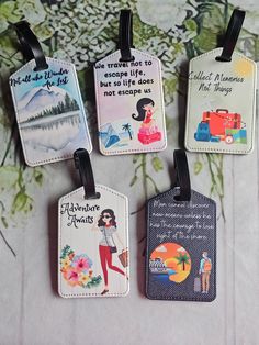 Ready for summer and vacation?  Looking forward to travel?  Make your luggage easy to identify with the colorful luggage tags.  Made of sublimated ink on PU Leather, these tags are durable and bright.  Tags are approximately 3 x 4 1/2 inches and have a slot on the back with a card for your name and address.  Identify your bags with colorful fun tags! Shipping discount for multiple tags ordered.  Can be made to order Personalized White Luggage Tag For Travel, Multicolor Rectangular Luggage Tag For Gift, Multicolor Rectangular Luggage Tag Gift, Tag Cricut, Tag Ideas, Personalized Luggage, Travel Luggage Tag, Vacation Looks, Luggage Tag