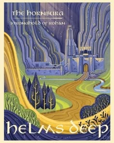 a book cover with an image of a castle in the distance and trees around it