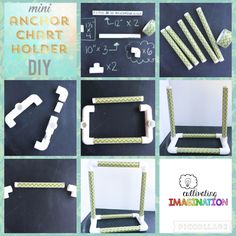 the instructions for how to make an anchor chart holder