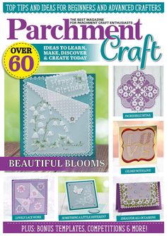 the front cover of this magazine features many different designs and patterns, including an image of flowers