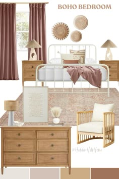 the color scheme for this bedroom is neutral