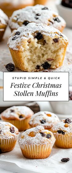 Image for Festive Christmas Stollen Muffins Mary Berry Stollen, Simple Christmas Bakes, Bread Machine Stollen Recipe, Christmas Stolen Recipes, Winter Muffins Recipes, Stollen Bread Recipe, Christmas Scones Holidays, Christmas Flavors Cupcakes, Healthy Christmas Muffins