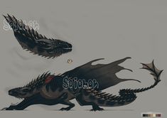 two black and red dragon like creatures on a gray background with the words sagition written below them