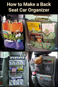 the back seat car organizer is organized and ready to be used in any car or truck