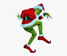 the grinch is running through the air