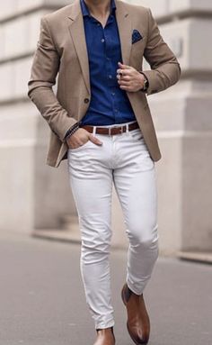 Men Casual Style, Stylish Mens Suits, Blazer Outfits Men, Mens Business Casual Outfits, Formal Men Outfit, Mens Fashion Blazer, Modern Men, Mens Casual Outfits Summer, Men Fashion Casual Shirts