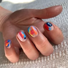 Meghan Mansfield on Instagram: “🎨 Splodgers🎨 . Sometimes it’s fun to just splodge a load of colours down. . 💅 all colours @the_gelbottle_inc . 🍑 similar colours available…” Splodge Nails, Plum Nails, Hard Nails, Colorful Nail Art, Nail Time, Trendy Nail Art Designs, Colorful Nail