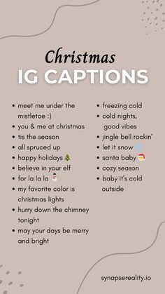 a christmas poem with the words ig captions