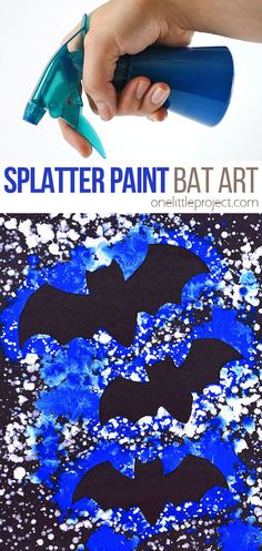 the bat art project is fun and easy for kids to make