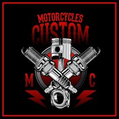 the motorcycle logo with two crossed engines on it's chest and an arrow in the middle