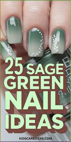 🍃 Update your style with 25 sage green nail ideas that offer a modern twist. These sage green nails are perfect for a fresh look. Click the image to know more. Follow us for more ideas. #ModernNails #SageGreenNails Sage Green Nail Art, Sage Green Nail Ideas, Sage Green Nail, Forest Green Nails, Green Nails Designs, Sage Green Nails, Green Nail Ideas, Geometric Nail Art, Perfect Manicure