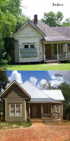 before and after pictures of a house